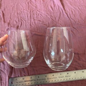 2 Stemless Wine Glasses